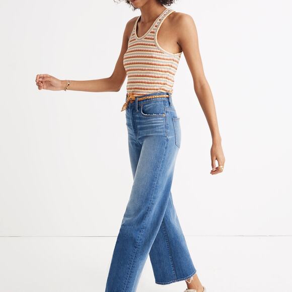 Madewell Ribbed U-Neck Tank Top - Stripe - XS - Picture 8 of 12